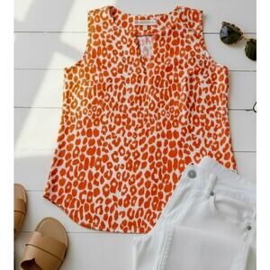 Jude Connally Leopard Print Sleeveless Top Size Small NWOT